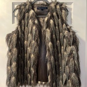 French connection fur vest